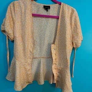 Target/who what wear orange floral blouse